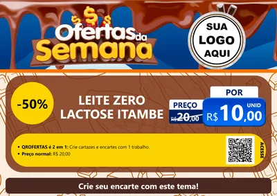 Modelo de Cartaz para Cartaz A4 Horizontal com o tema Ofertas da Semana - Páscoa para Frios e Laticínios