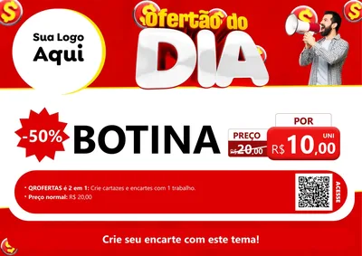 Modelo de Cartaz para Cartaz A4 Horizontal com o tema Ofertão do dia para Agropecuária