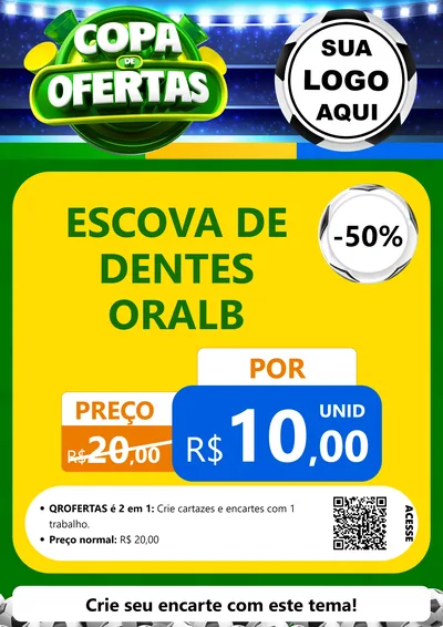 Modelo de Cartaz para Cartaz A4 Vertical com o tema Copa de Ofertas para Higiene Pessoal