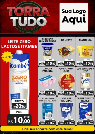 Modelo de Encarte para Encarte A4 Vertical com o tema Torra Tudo para Frios e Laticínios