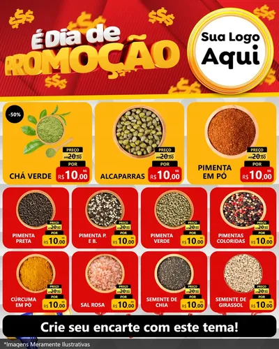 Modelo de Rede Social para Feed Instagram com o tema É Dia De Promoção para Produtos Naturais