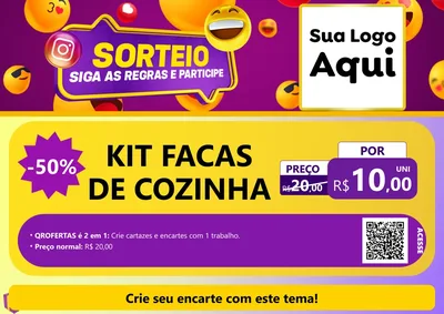 Modelo de Cartaz para Cartaz A4 Horizontal com o tema Sorteio para Utilidades Domésticas