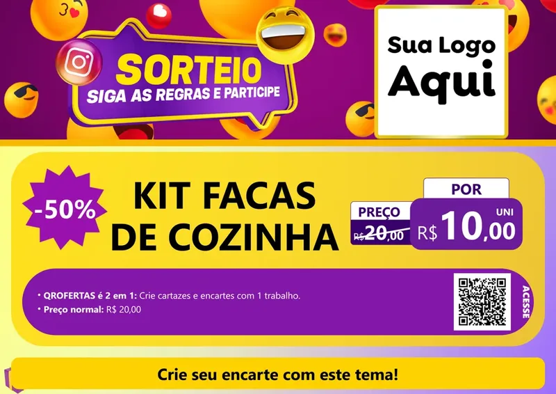 Modelo de Cartaz para Cartaz A4 Horizontal com o tema Sorteio para Utilidades Domésticas
