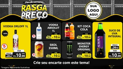 Modelo de TV para TV Horizontal com o tema Fim de Semana Rasga Preço para Distribuidora de bebidas