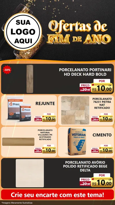Modelo de TV para TV Vertical com o tema Ofertas de Fim de Ano para Pisos e revestimentos