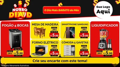 Modelo de TV para TV Horizontal com o tema Nosso Dia D para Móveis e Eletro