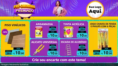 Modelo de TV para TV Horizontal com o tema Pré-Carnaval Premiado para Material para Construção