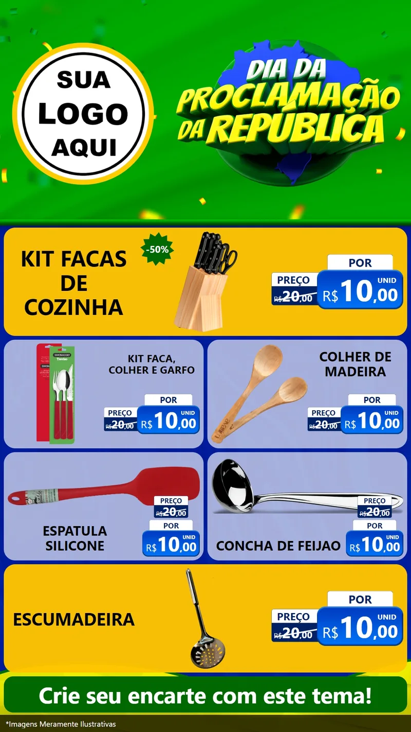 Modelo de TV para TV Vertical com o tema Dia Da Proclamação Da República para Utilidades Domésticas
