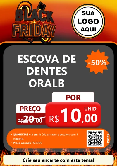 Modelo de Cartaz para Cartaz A4 Vertical com o tema Black Friday para Higiene Pessoal