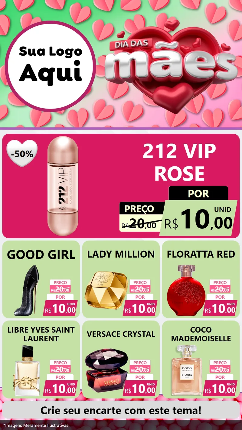 Modelo de Rede Social para Stories com o tema Dia das Mães para Perfumes