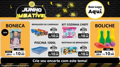 Modelo de TV para TV Horizontal com o tema Junho Imbatível para Brinquedos