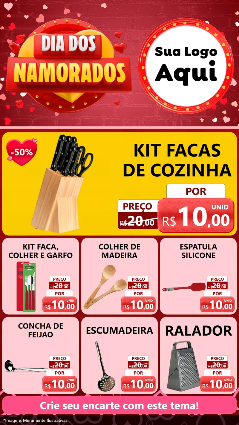Modelo de Rede Social para Stories com o tema Dia Dos Namorados para Utilidades Domésticas