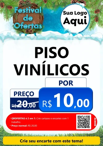 Modelo de Cartaz para Cartaz A4 Vertical com o tema Festival de Ofertas - Inverno para Material para Construção