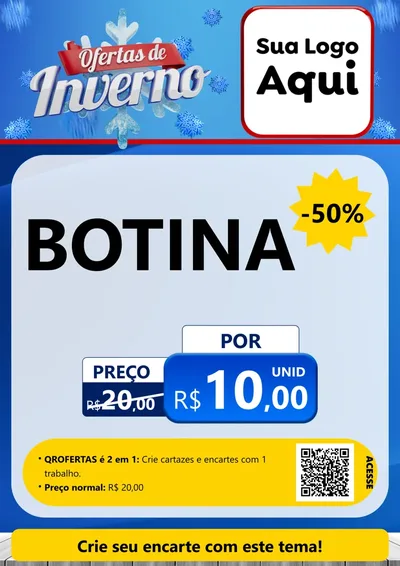 Modelo de Cartaz para Cartaz A4 Vertical com o tema Ofertas de Inverno para Agropecuária