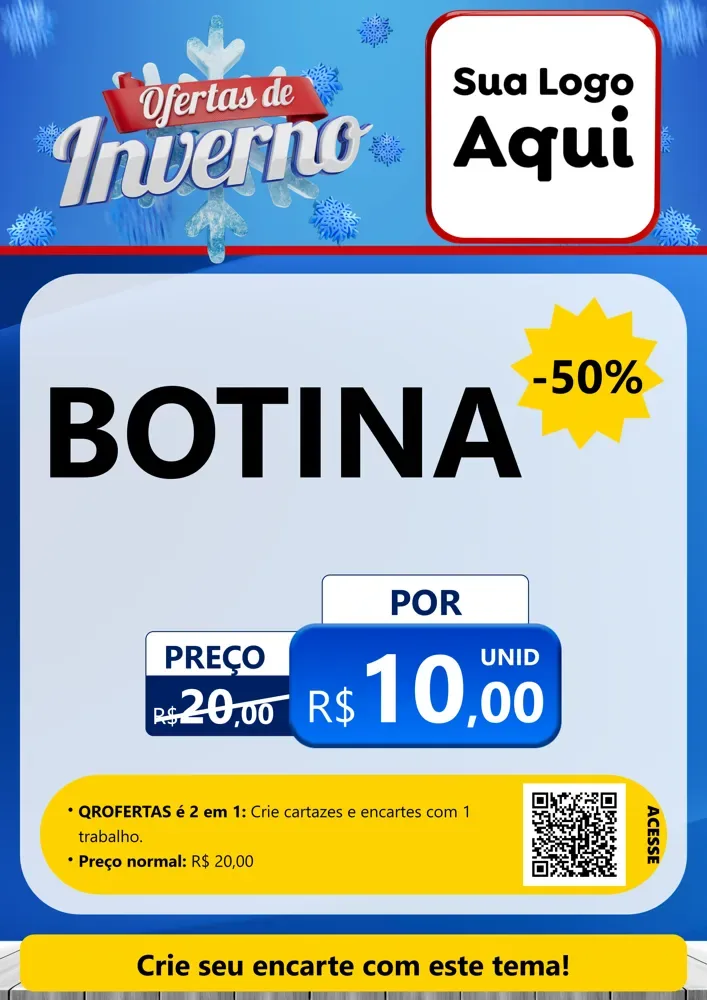 Modelo de Cartaz para Cartaz A4 Vertical com o tema Ofertas de Inverno para Agropecuária