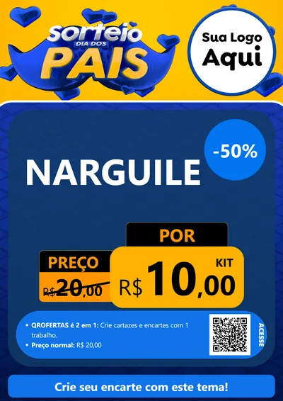 Modelo de Cartaz para Cartaz A4 Vertical com o tema Sorteio Dia dos Pais para Tabacaria