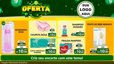 Modelo de TV para TV Horizontal com o tema Oferta para Bebês