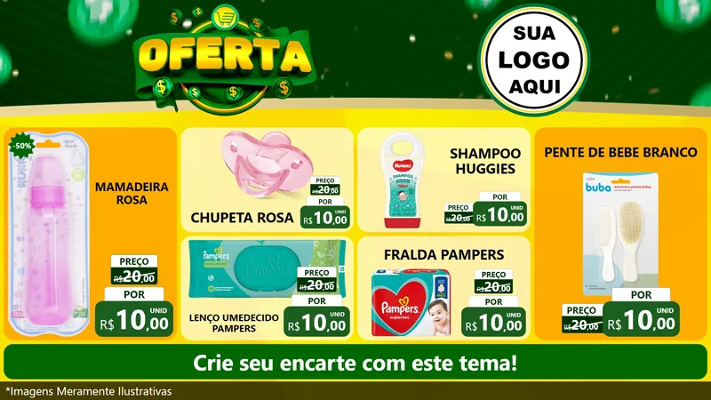 Modelo de TV para TV Horizontal com o tema Oferta para Bebês