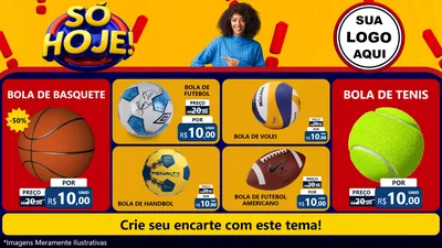 Modelo de TV para TV Horizontal com o tema Só Hoje! para Artigos Esportivos