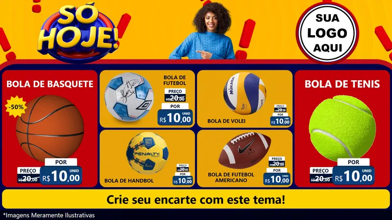 Modelo de TV para TV Horizontal com o tema Só Hoje! para Artigos Esportivos