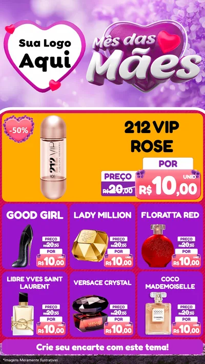 Modelo de Rede Social para Stories com o tema Mês das Mães para Perfumes