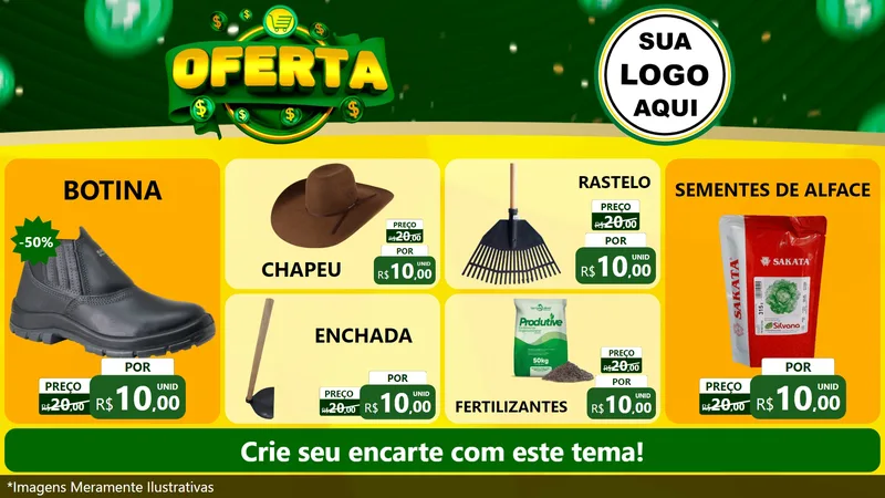 Modelo de TV para TV Horizontal com o tema Oferta para Agropecuária