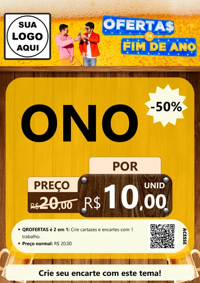 Modelo de Cartaz para Cartaz A4 Vertical com o tema Ofertas de Fim de Ano para Óticas