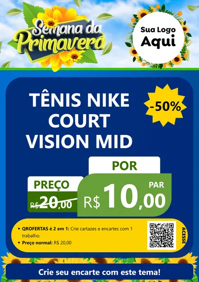 Modelo de Cartaz para Cartaz A4 Vertical com o tema Semana da Primavera para Calçados