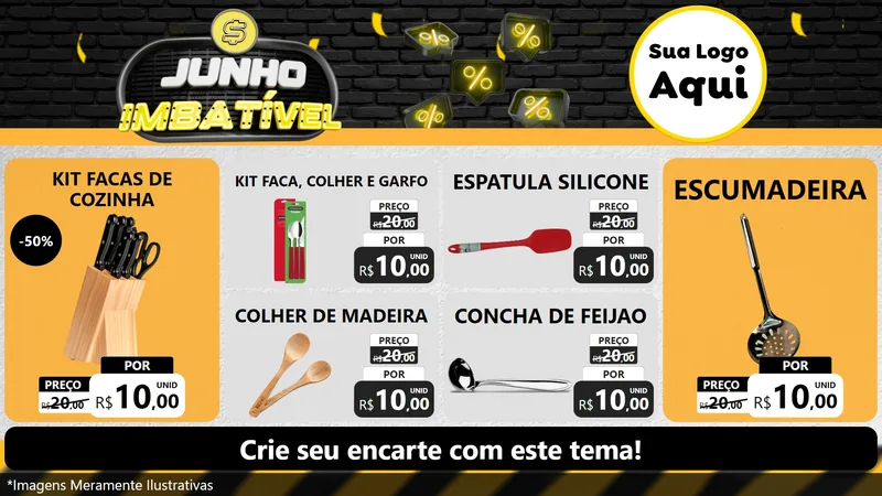 Modelo de TV para TV Horizontal com o tema Junho Imbatível para Utilidades Domésticas