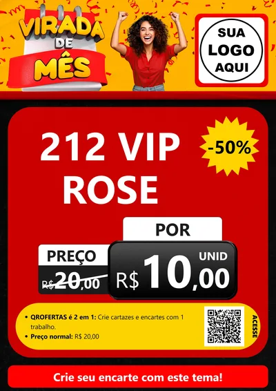 Modelo de Cartaz para Cartaz A4 Vertical com o tema Virada de Mês para Perfumes