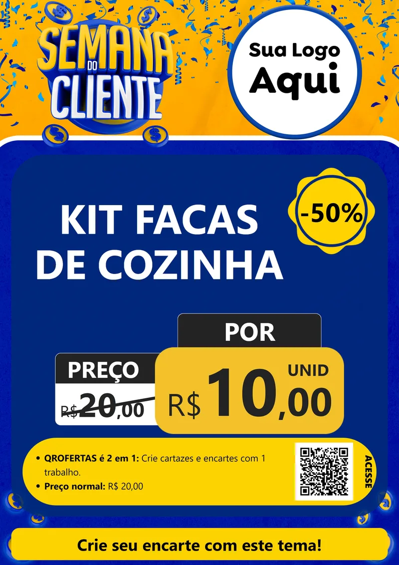 Modelo de Cartaz para Cartaz A4 Vertical com o tema Semana do Cliente para Utilidades Domésticas