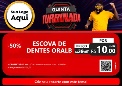 Modelo de Cartaz para Cartaz A4 Horizontal com o tema Quinta Turbinada para Higiene Pessoal
