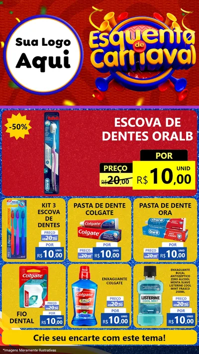 Modelo de Rede Social para Stories com o tema Esquenta de Carnaval para Higiene Pessoal