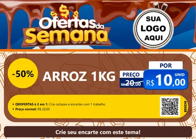 Modelo de Cartaz para Cartaz A4 Horizontal com o tema Ofertas da Semana - Páscoa para Supermercado
