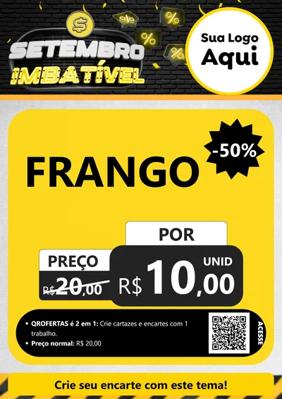 Modelo de Cartaz para Cartaz A4 Vertical com o tema Setembro Imbatível para Assados