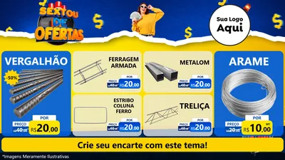 Modelo de TV para TV Horizontal com o tema Sextou de Ofertas para Ferragens