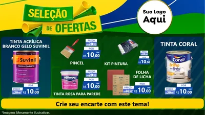 Modelo de TV para TV Horizontal com o tema Seleção de Ofertas - Copa para Tintas e Ferramentas