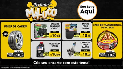 Modelo de TV para TV Horizontal com o tema Feriado Maluco para Auto peças