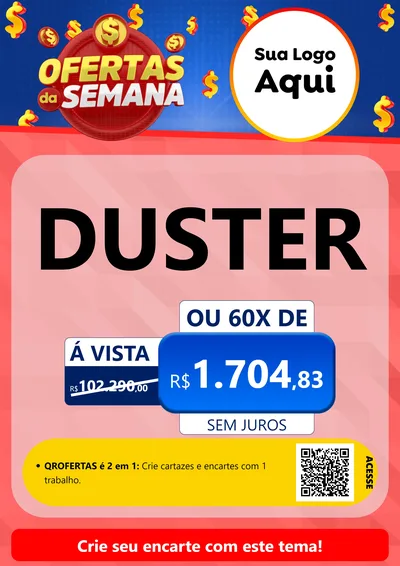 Modelo de Cartaz para Cartaz A4 Vertical com o tema Ofertas Da Semana para Concessionaria de Carros