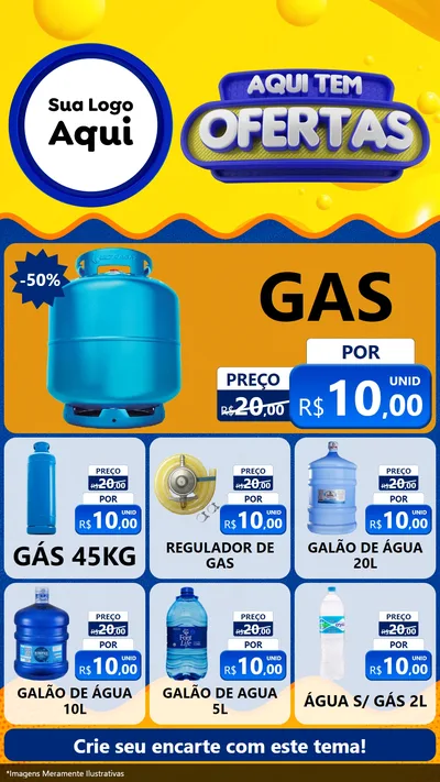 Modelo de Rede Social para Stories com o tema Aqui Tem Ofertas para Água e gás