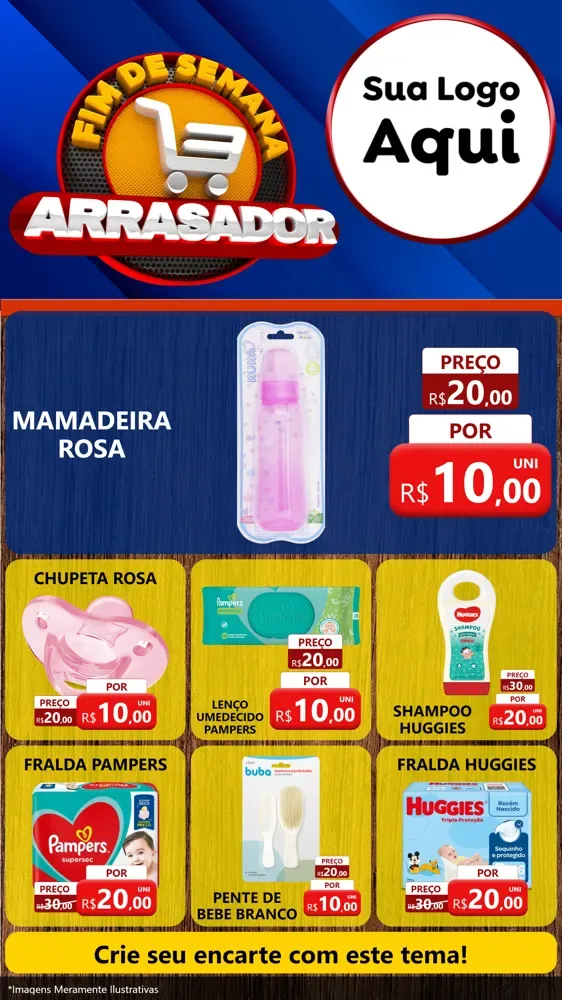 Modelo de Rede Social para Stories com o tema Fim De Semana Arrasador para Bebês
