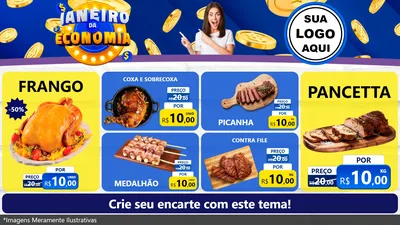 Modelo de TV para TV Horizontal com o tema Janeiro da Economia para Assados