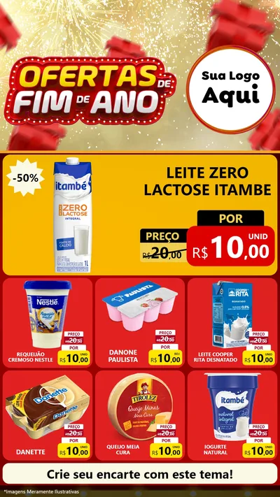 Modelo de Rede Social para Stories com o tema Ofertas de Fim de Ano para Frios e Laticínios