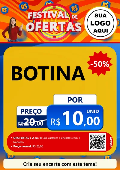 Modelo de Cartaz para Cartaz A4 Vertical com o tema Festival de Ofertas para Agropecuária