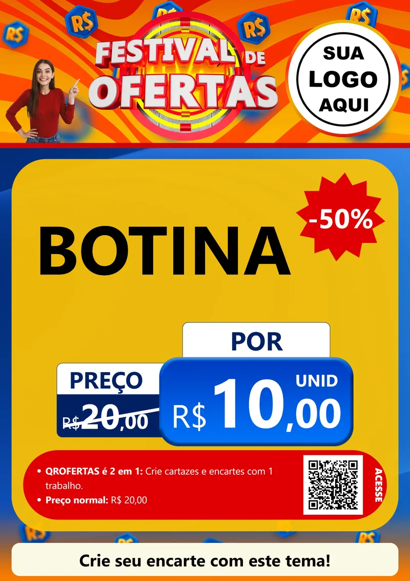 Modelo de Cartaz para Cartaz A4 Vertical com o tema Festival de Ofertas para Agropecuária