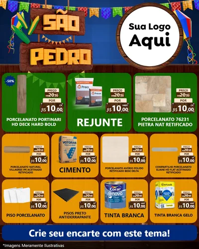 Modelo de Rede Social para Feed Instagram com o tema São Pedro para Pisos e revestimentos