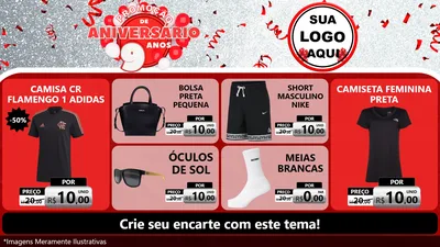 Modelo de TV para TV Horizontal com o tema Promoção de Aniversário - 9 Anos para Roupas e acessórios