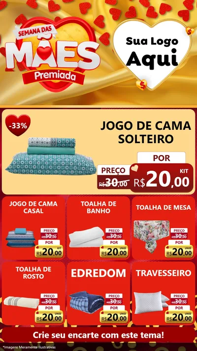 Modelo de Rede Social para Stories com o tema Semana das Mães Premiada para Cama, Mesa e Banho