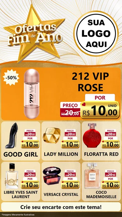 Modelo de Rede Social para Stories com o tema Ofertas Fim de Ano para Perfumes