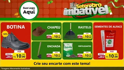 Modelo de TV para TV Horizontal com o tema Setembro Imbatível para Agropecuária